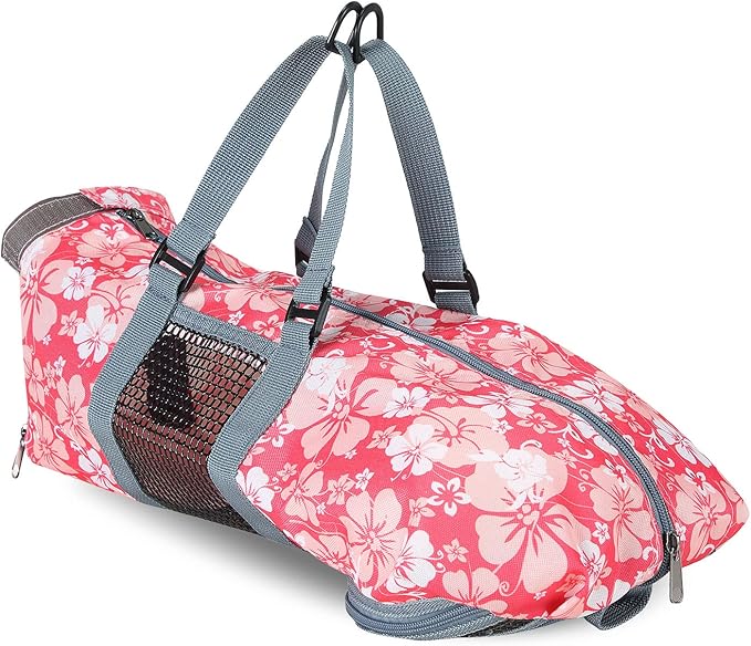 Cinf Cat Nail Clipping Cleaning Grooming Restraint Bag No Scratching Biting for Bathing Nail Trimming Injecting Examining(Flower,M)