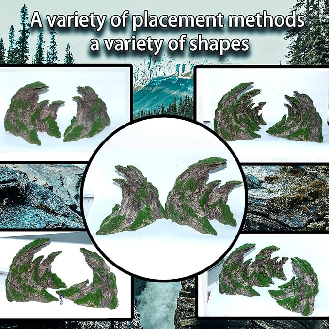 Novelsite Fish Tank Accessories, Aquarium Decorations, Scenery, Rock Ornaments - Create Aquatic Beauty with Premium Aquarium Decorations,17" W x 8.6" H x 5" D