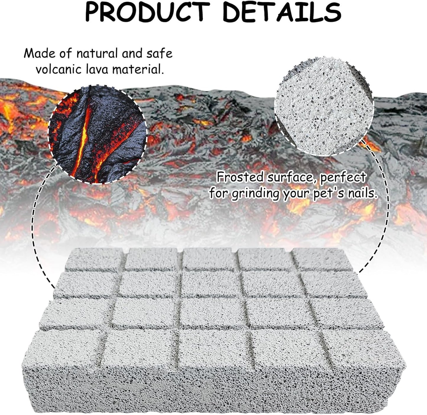 Hamiledyi 10PCS Rabbit Scratching Pad Bunny Lava Grinding Claw Board Small Animal Foot Pad Hamster Chew Toys for Gerbil Chinchilla Hedgehog Guinea Pig Cage Accessories