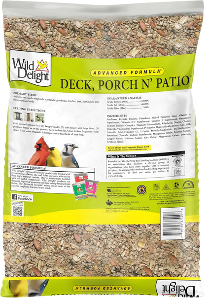 Wild Delight Deck, Porch N' Patio No Waste Bird Food, 20 lb-(374200),Tan