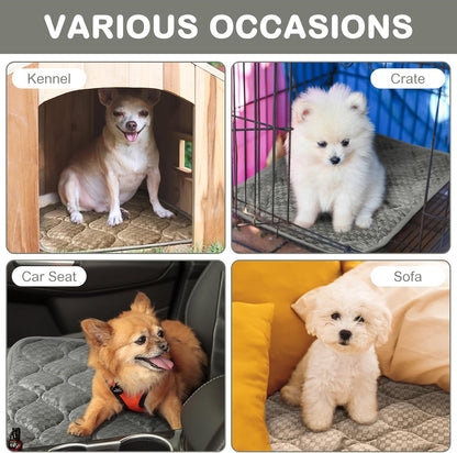 4 Pack Self Warming Cat Mat Self Heating Cat Pad Warm Thermal Pet Bed Washable Dog Crate Pad Body Heat Dog Bed Mat Blanket Non Slip Bottom for Outdoor Indoor Pets