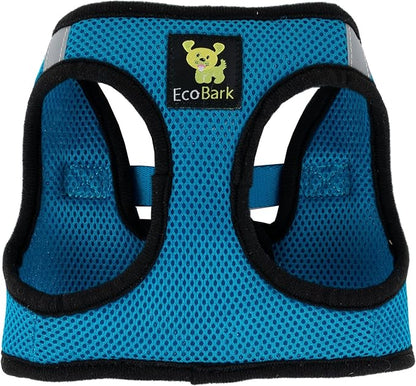 EcoBark Step in Dog Harness Reflective Soft Ultra Padded Mesh Dog Harnesses for XXS, XS, Small, and Medium Dogs Eco-Friendly Comfort Secure Halter No Pull Adjustable Pet Vest (XXXS, Teal)