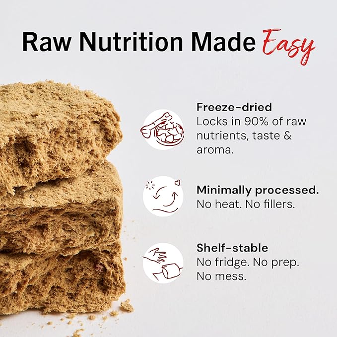 Stella & Chewy's Freeze-Dried Raw Dinner Patties - Remarkable Red Meat Blend - High Protein Grain-Free Puppy & Dog Food - Perfect For Picky Eaters - 5.5 oz