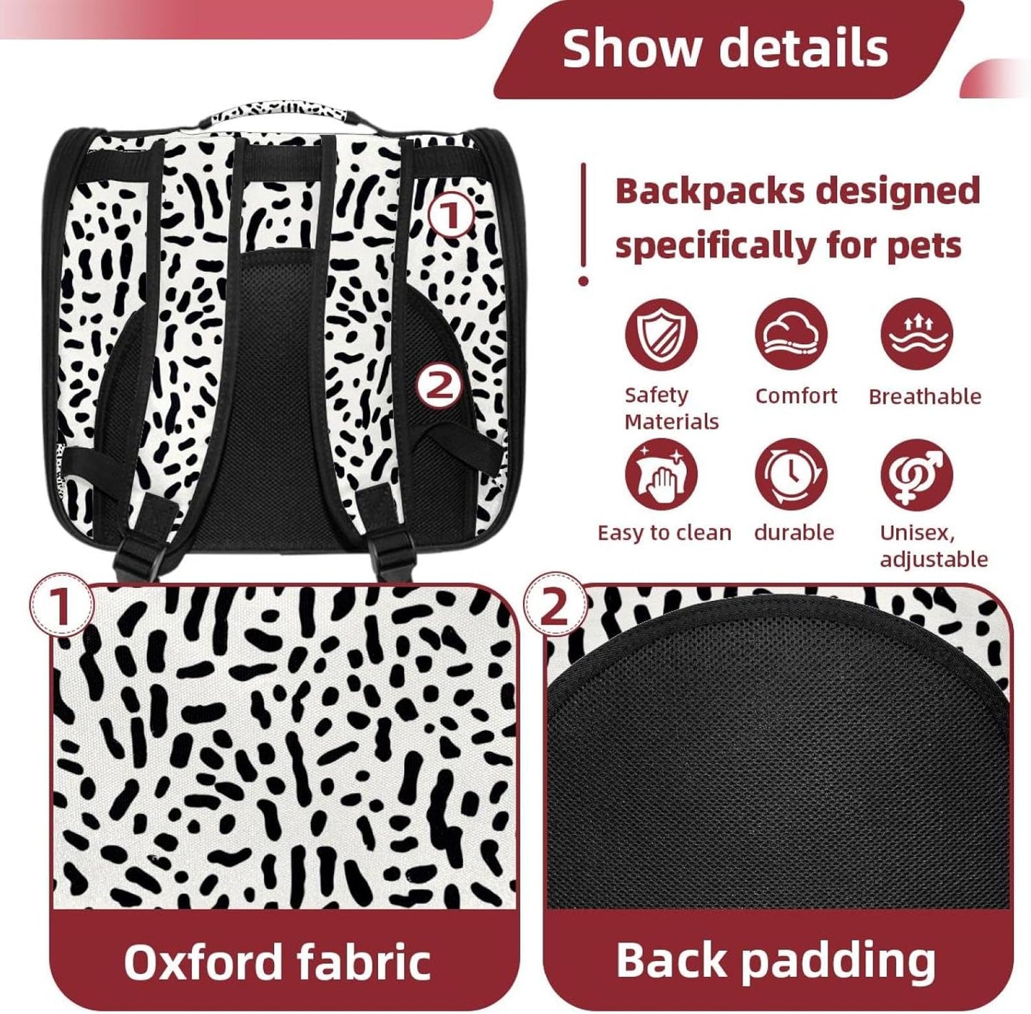 Leopard Skin (2) Dog Cat Carrier Soft-Sided Pet Bag for Small Medium Cats Puppies Airline Approved Cat Travel Carrier