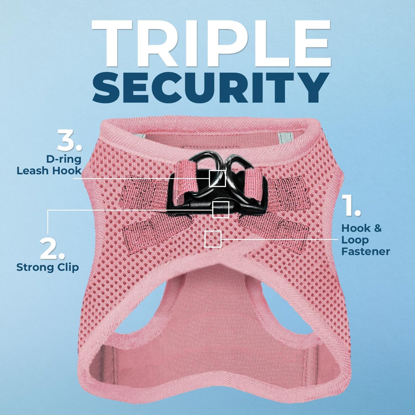 Voyager Step-In Air Dog Harness by Best Pet Supplies - All Weather Mesh Step in Vest Harness for Small and Medium Dogs, Pink, size L - Chest: 18 - 20.5"