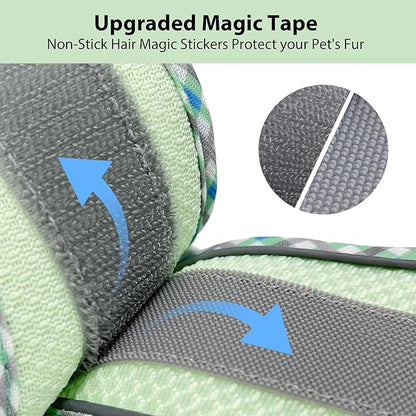 AIITLE Escape-Proof Dog Harness - Extra Soft Jacquard Fabric with Moisture-Wicking Lining, Adjustable Fit for Boston Terrier, Pekingese - Running, Playdates, Outdoor Adventures (Sage, L)