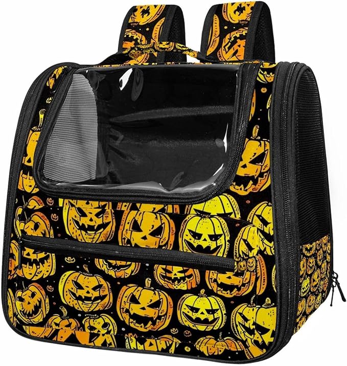 Dog Carrier Backpack for Small Pets - Cat & Dog Backpack for Hiking, Camping or Travel, Halloween 3