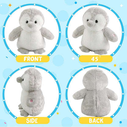 Houwsbaby 12'' LED Light Up Penguin Stuffed Animal Plush Toy for Kids Night Light Glowing and Huggable Soft Plush Toy Present for Kids Baby Boys Girls Birthday Festival Christmas