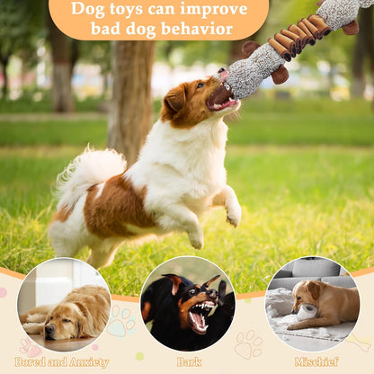 Squeaky Dog Toys, Stuffed Large Dog Toys to Keep Them Busy, Interactive Plush Chew Toys with Crinkle Paper, Tough Pet Animal Toys for Small Medium Large Dogs - Platypus
