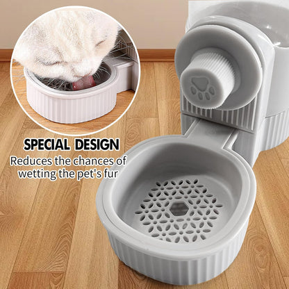 18OZ Rabbit Water Bottle, Pet Water Bottle for Cage Crate,Hanging Automatic Water Dispenser for Cage,Ferret Bunny Guinea Pig Water Bowl,Suitable for Small Animal (Grey, 18OZ)