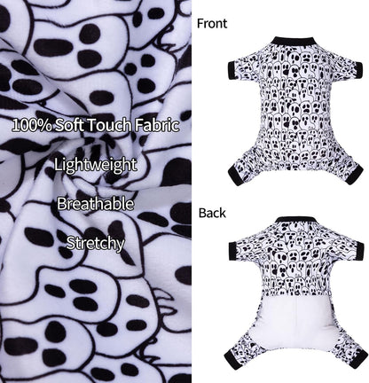 CuteBone Small Dogs Outfit Soft Puppy Onesies Pjs Halloween Dog Pajamas Pet Coat Cat Apparel Comfy Doggie Jumpsuit Bodysuit for All Seasons P300L