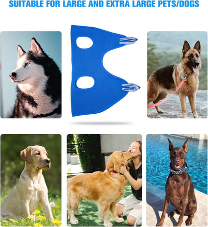 10 in 1 Dog Pet Grooming Hammock Harness with Nail Clippers/Trimmer, Nail File,Dog Nail Hammock, Dog Grooming Sling for Nail Trimming/Clipping (XXXL/Under 130lb, Blue)