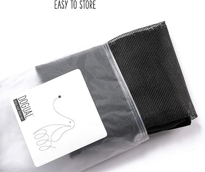 Dog Car Net Barrier - Universal Fit Sturdy Mesh, Easy to Install, Convenient for Air Conditioning, Easy to Clean & with Flexible Bungee Cords for Seat Movement