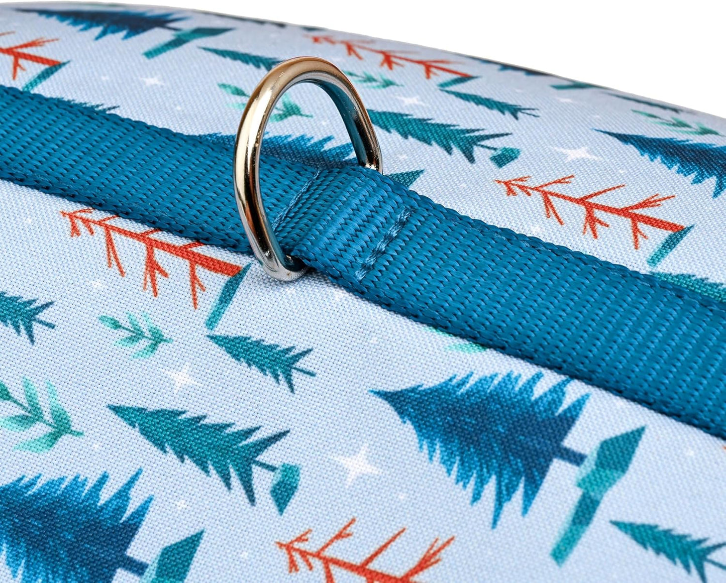 Mile High Life Dog Harness, Air Mesh Floral Vest Harness for 20 lbs Small Dogs & Cats, Easy Get on Adjustable Easy Closures Both Neck and Chest(Gray Tree, M Chest 18"-20")