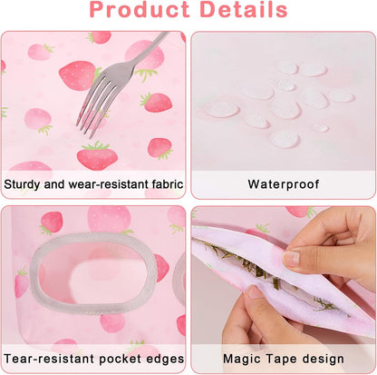 Glittme 2 Pack Guinea Pig Hay Feeder, 11.5x9 Inch Hay Bag for Rabbits, Hanging Hay Holder for Guinea Pigs Cage Hay Feeder for Bunny, Small Pets,Pink Strawberry