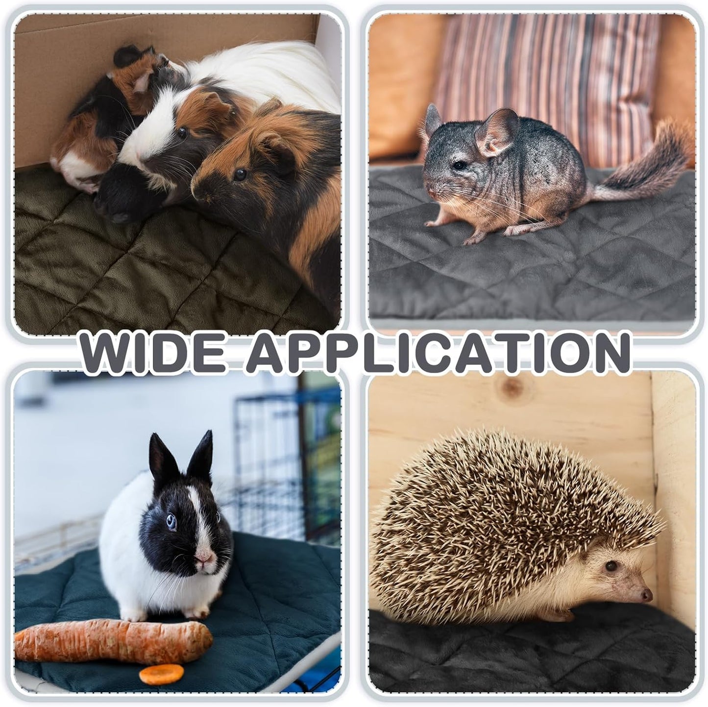 4 Pack Self Heating Cat Pad Self Warming Dog Mat Reflects Body Heat Extra Warm Thermal Pet Pad Washable Dog Cat Bed Crate Bed Mat Blanket(Mixing Colors,16 x 20 Inch)