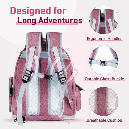 Cat Backpack Carrier with Bubble Window, Breathable & Foldable Pet Travel Carrier for Small Dogs and Cats, Airline-Approved for Hiking & Outdoor Use