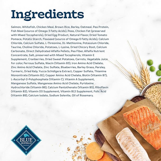 Blue Buffalo Tastefuls Adult Cat Dry Food, Multi-Protein Salmon & Ocean Fish Recipe, 7-lb. Bag