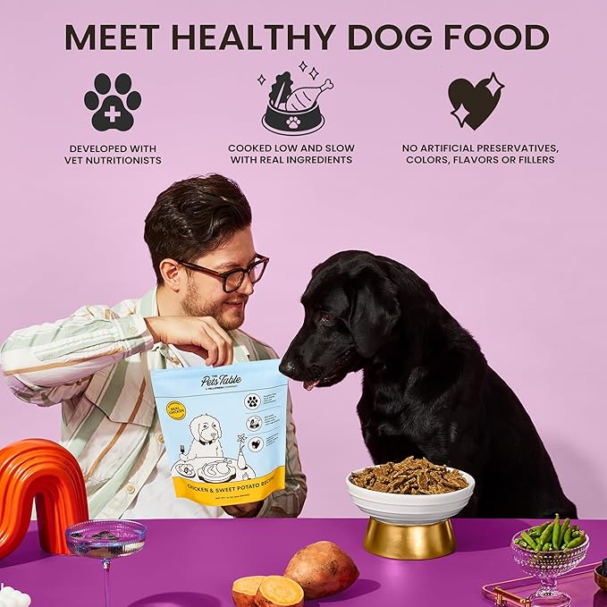 The Pets Table Small Batch Air Dried Dog Food for Dogs Large, Medium and Small | Puppy Dog Food, Adult Dog Food, Senior Dog Food | Chicken & Sweet Potato 4.5 lbs / 72 oz Bag