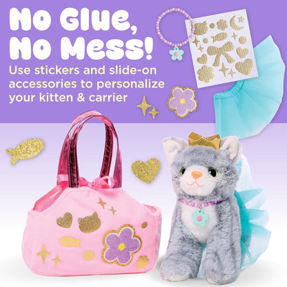 Creativity for Kids Cuddly Kitten Kit | Adopt, Accessorize & Decorate a Plush Pet | Toddler Purse & BFF Jewelry Gift for Girls | Encourages Imaginative Play & Fine Motor Skills (Ages 4+)