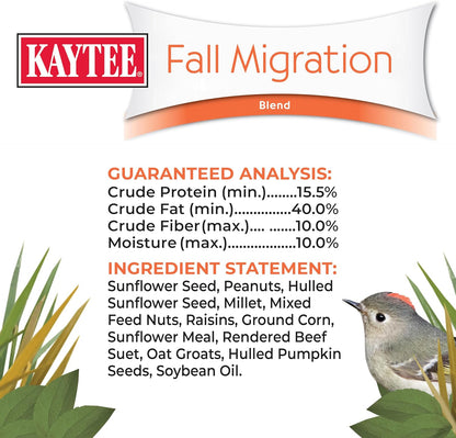 Kaytee Wild Bird Food, Fall Migration Seed Blend, 8 lb