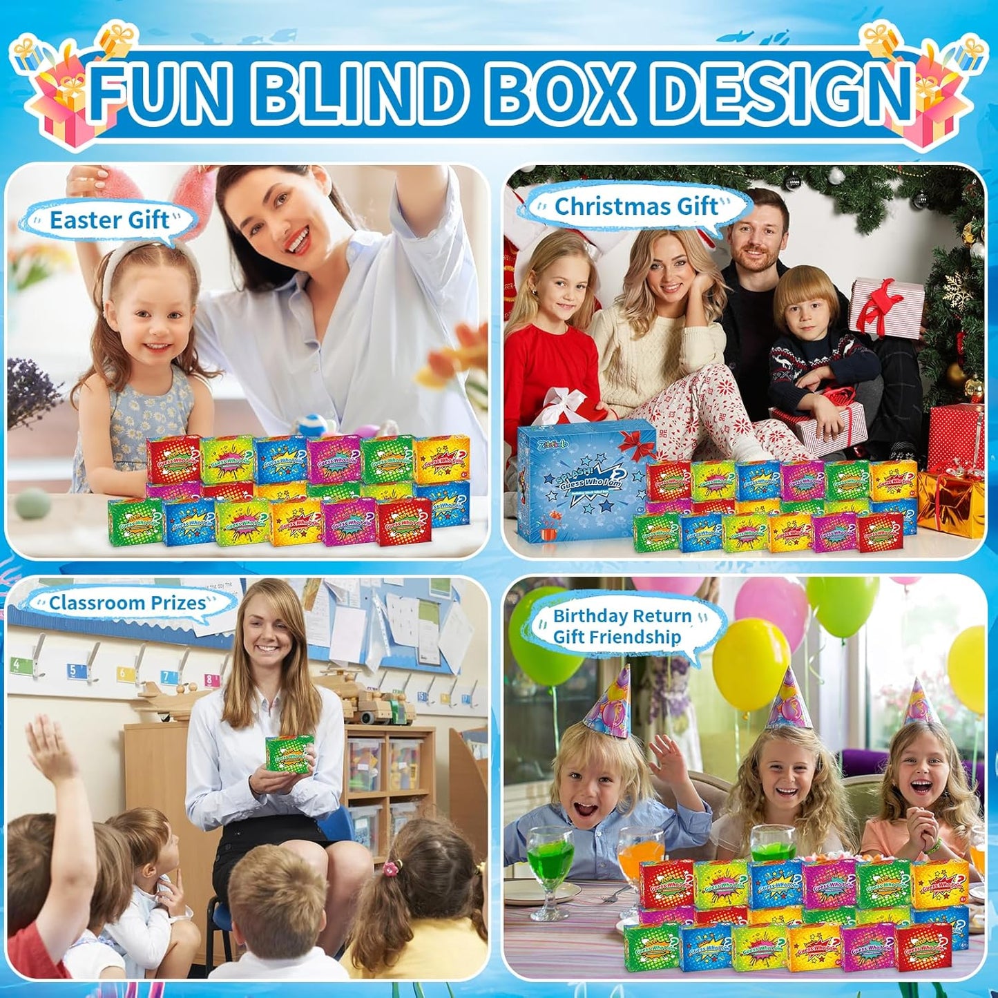 Party Favors for Kids - 24 Pack Ocean Animals Building Block Toy Goodie Bags Fillers Classroom Prizes Stuffers Gifts Building Set, Christmas Birthday Gift for Boys Girls Ages 6-12