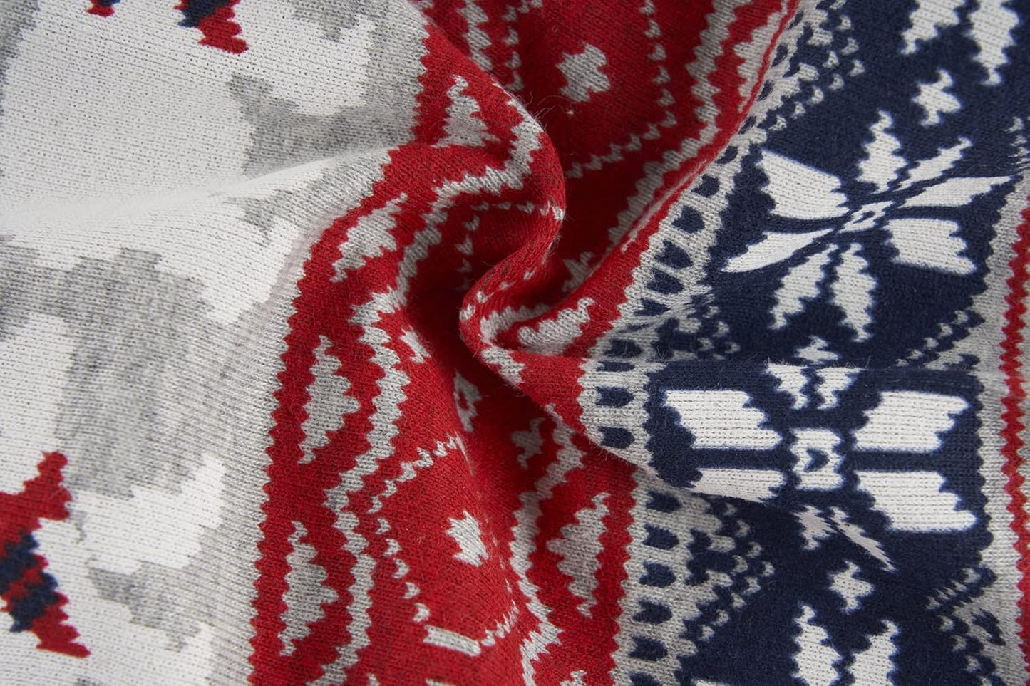 Lanyarco Bear Snowflake Ugly Christmas Clothes for Dogs Pajamas Onesie PJS, Back Length 20" Large