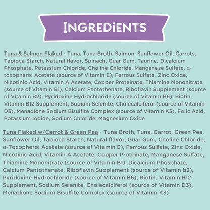 LOVE, NALA - FLAKED Fish & Chicken Variety Pack - 24 Pack- Natural Adult Cat Wet Food - Grain Free, Non-GMO, Lean Protein, Omega 3, Digestive Fiber, Added Minerals & Vitamins