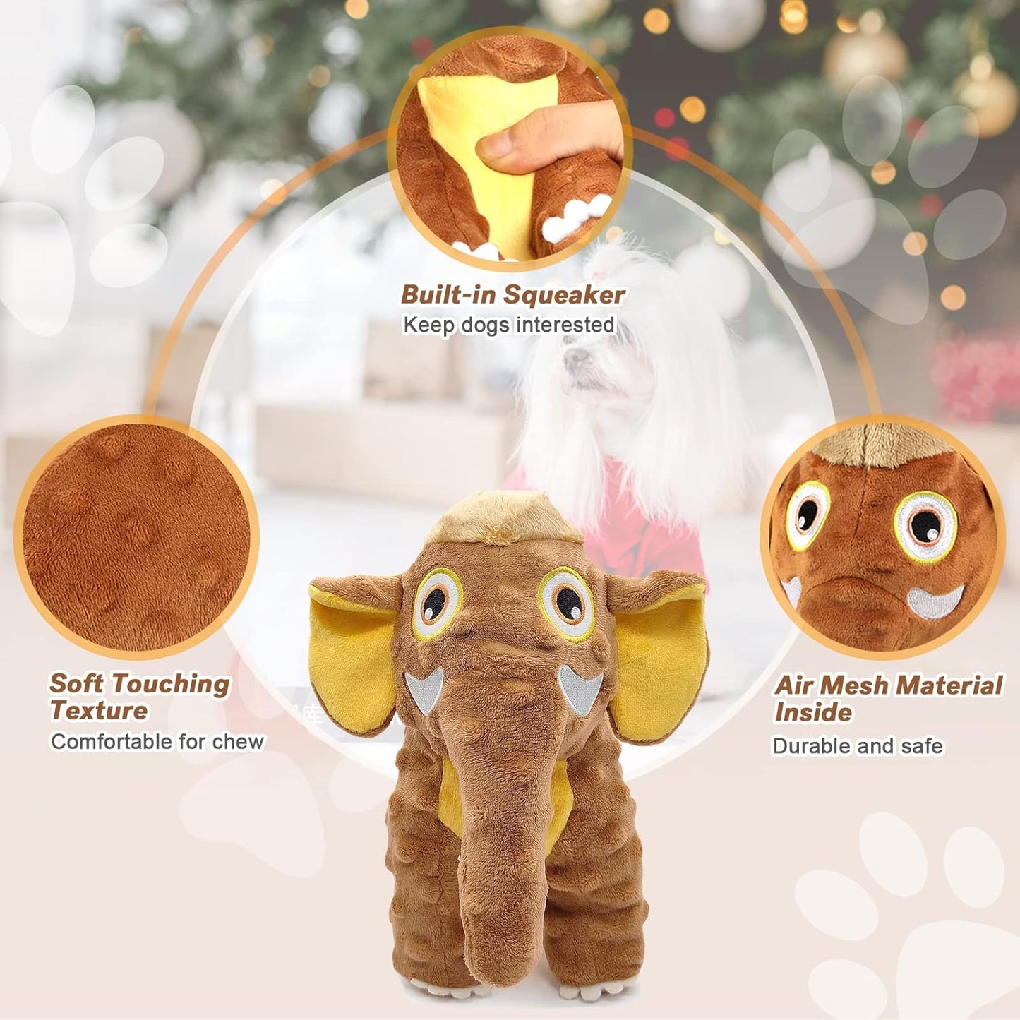 Dog Toys Durable Squeaky Plush Dog Toy for Puppy Teething Dog Chew Toys for Small, Middle, Large Dogs