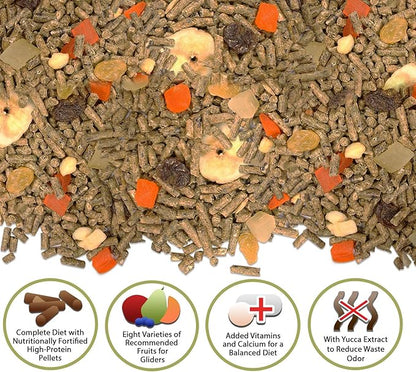 Exotic Nutrition Glider Complete 18 lb | Natural Fruit Bits | Sugar Glider Food