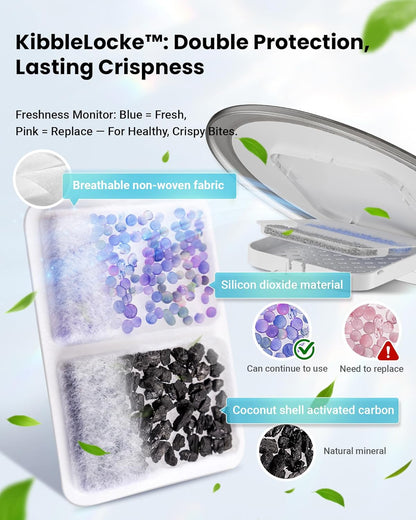 Automatic Cat Feeder for 3 Cats, 6L/25 Cup Cat Food Dispenser with Strong Anti-Jam System, Dual-Effect Desiccant, Smart WiFi App Control Pet Feeder, Automatic Dog Feeder for Cats and Small Dog