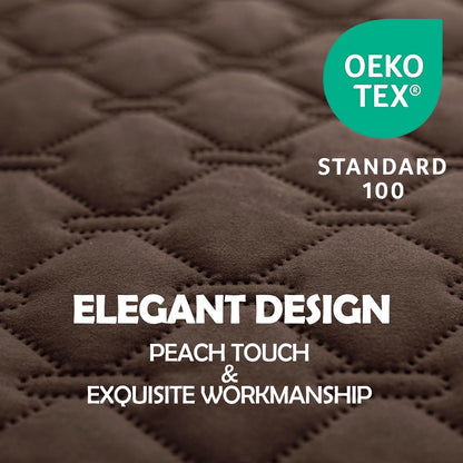 gogobunny 100% Double-Sided Waterproof Dog Bed Cover Pet Blanket Sofa Couch Furniture Protector for Puppy Large Dog Cat, Reversible (30x30 Inch (Pack of 1), Dark Chocolate/Light Chocolate)