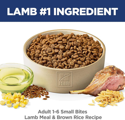 Hill's Science Diet Adult 1-6, Adult 1-6 Premium Nutrition, Small Kibble, Dry Dog Food, Lamb & Brown Rice, 4.5 lb Bag
