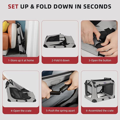 Petprsco Large Cat Carrier for 2 Cats Small Medium Dogs, Soft Pet Carrier 24x17x17 for Traveling with Warm Blanket Foldable Bowl and Washable Pad