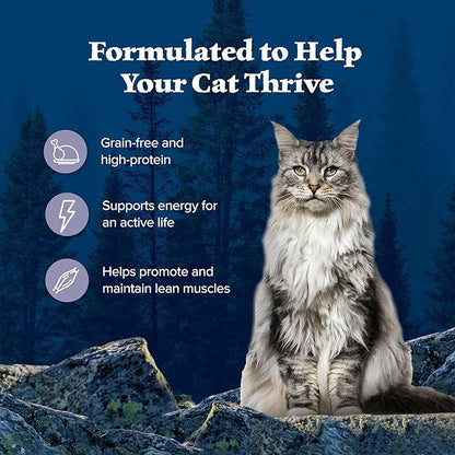 Blue Buffalo Wilderness Natural Wet Cat Food Paté, High-Protein & Grain-Free Recipe, Chicken, 5.5-oz. Cans (24 Count)