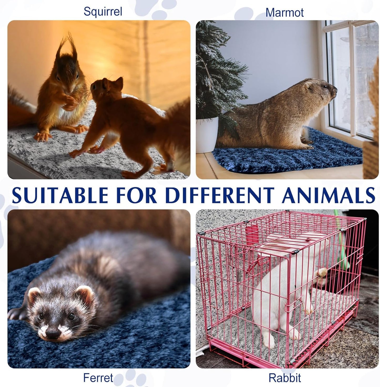 4 Pack Self Warming Cat Pads Self Heating Cat Mat Washable Homeless Dogs Thermal Pads Kennel Pad Reflects Body Heat Warm Crate Bed Mat for Indoor Outdoor Pet