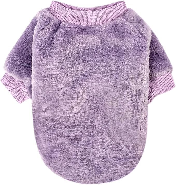 FabriCastle Dog Sweaters, 3-Pack Dog Clothes for Small Dogs Girl & Cats, Soft and Warm Pet Coats XXS - XXL, Winter Pet Jackets, Doggy Apparel Costumes, Puppy Outfits (Pink,Purple,Light Pink, Medium)