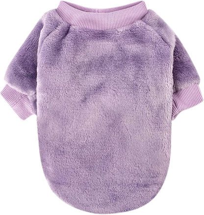 FabriCastle Dog Sweaters, 3-Pack Dog Clothes for Small Dogs Girl & Cats, Soft and Warm Pet Coats XXS - XXL, Winter Pet Jackets, Doggy Apparel Costumes, Puppy Outfits (Pink,Purple,Light Pink, Small)