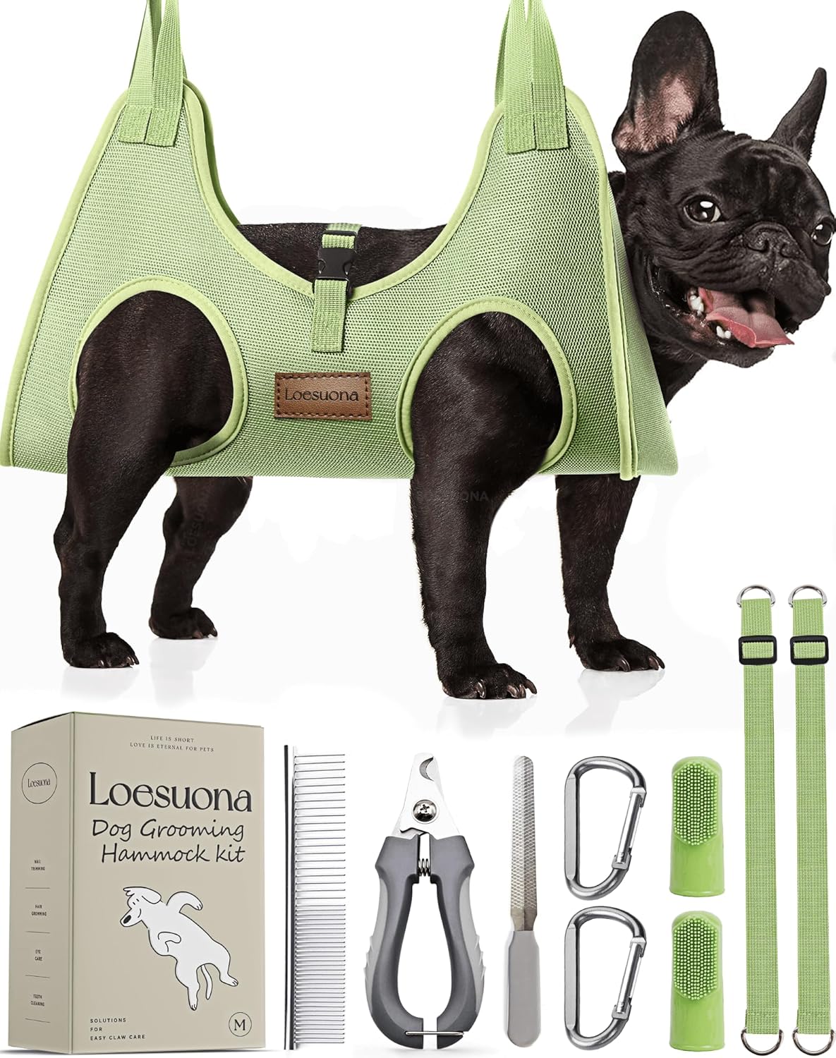 Dog Grooming Hammock – for Dogs Cat Grooming Hammock,Dog Sling for Nail Trimming with Dog Nail Clippers for Small Dogs,Dog Hammock for Nail Trim,Dog Hanging Harness for Nail Trimming