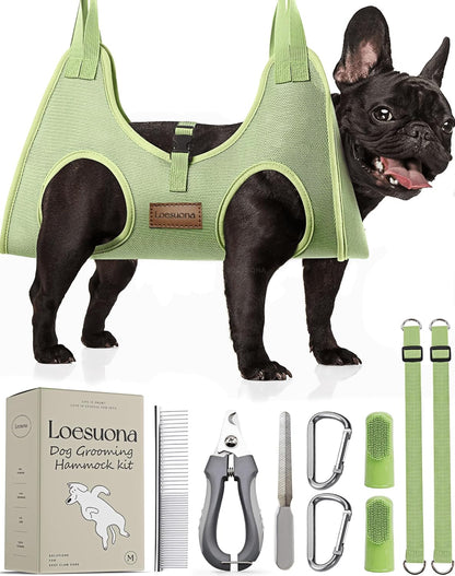 Dog Grooming Hammock – for Dogs Cat Grooming Hammock,Dog Sling for Nail Trimming with Dog Nail Clippers for Small Dogs,Dog Hammock for Nail Trim,Dog Hanging Harness for Nail Trimming