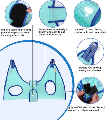 Dog Grooming Hammock, XXS Dog Hanging Harness Holder for Nail Clipping,Nail Trimming Hammock, Grooming Sling Hanger Restraint Bag with Wide Strap Sewed