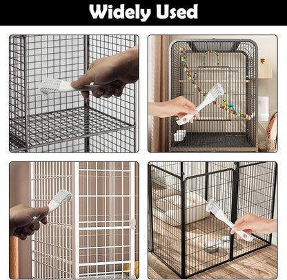 2Pcs Bird Cage Long Handle Shovel Cleaner, Bird Cage Tool Accessories Supplies, for Better Cleaning of Bird Droppings from Pet Cages Parrot Cages Bird Perches