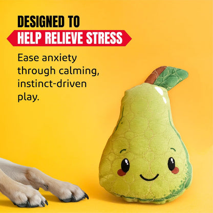 Bite Force -Durable & Strong Dog Toy Mr. Pear with Squeaker, Kevlar-Reinforced for Aggressive Chewers for Small Medium Large Dogs - Green.