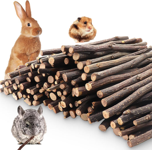 Apple Sticks,Premium Wooden Chew Stick Toys,250g Natural Apple Sticks for Guinea Pigs,Rabbits,Hamsters,Gerbils,Chinchillas and Small Rodents
