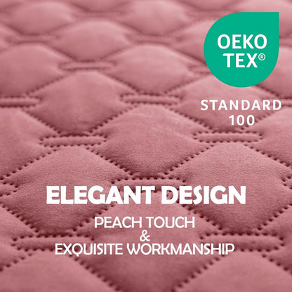 gogobunny 3X Stronger Waterproof Pet Blanket, Scratch Proof Furniture Protector for Dogs Cats, Reversible Cover 52x82 Inch, Dark Pink/Light Pink