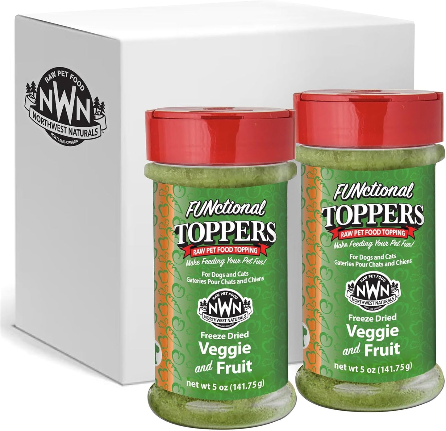 Northwest Naturals Freeze-Dried Veggie & Fruit Functional Topper - for Dogs & Cats - Healthy, Limited, Human Grade Ingredients, All Natural, Proudly Made in USA, 5 Oz (Pack of 2)