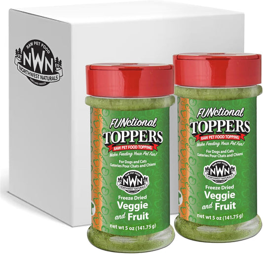 Northwest Naturals Freeze-Dried Veggie & Fruit Functional Topper - for Dogs & Cats - Healthy, Limited, Human Grade Ingredients, All Natural, Proudly Made in USA, 5 Oz (Pack of 2)