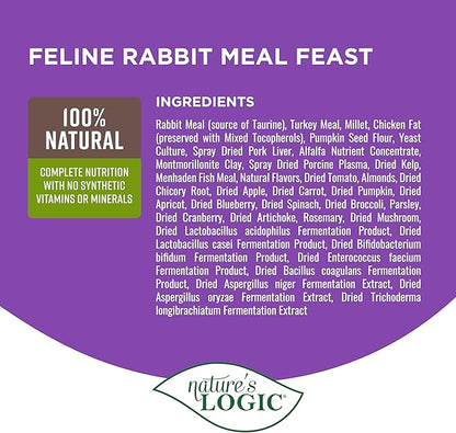 Nature's Logic Rabbit Dry Cat Food (1 Pack), 15.4 lb