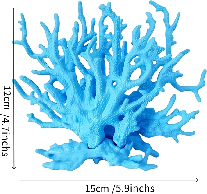 Fish Tank Decorations,Aquarium Corals Decoration, Aquarium Ornaments, Fish Tank Coral, Aquarium Corals Decoration, Fish Decorations for Aquarium (Blue, Medium)