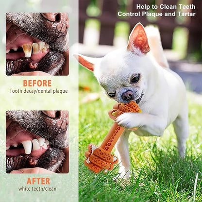 Dog Chew Toys for Aggressive Chewers,Food Grade Non-Toxic Dental Pet Toy,Tough Durable Indestructible Dog Toys for Small Medium Dogs.Orange（8IB-15IB）